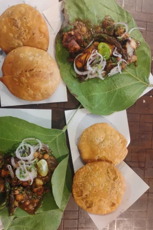 Best street food in Lucknow Khasta Kachori